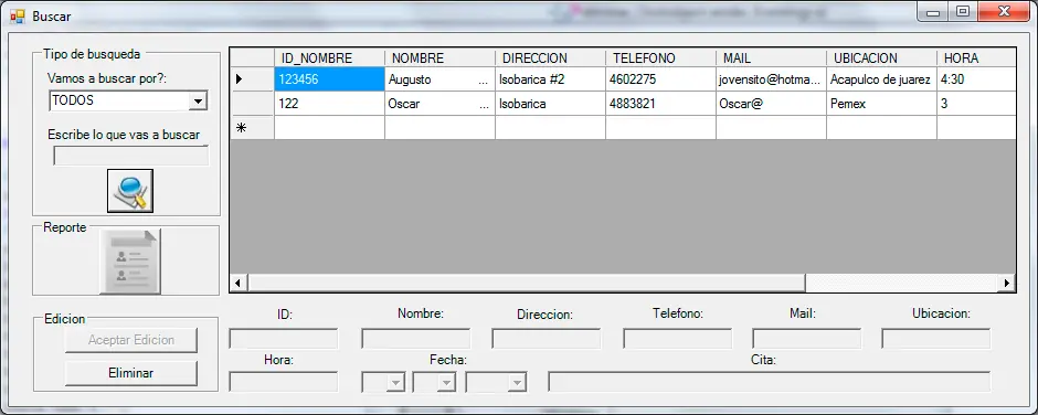 DataGridView en C# Eliminar y actualizar