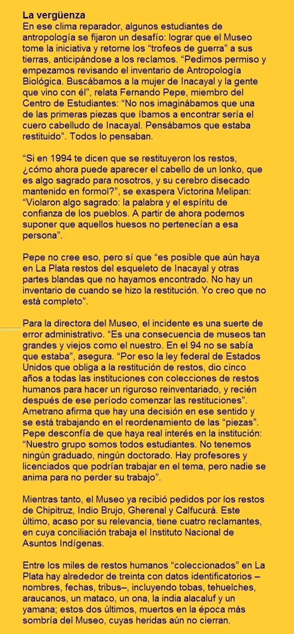 Los indígenas 'Prisioneros de la Ciencia' de Argentina
