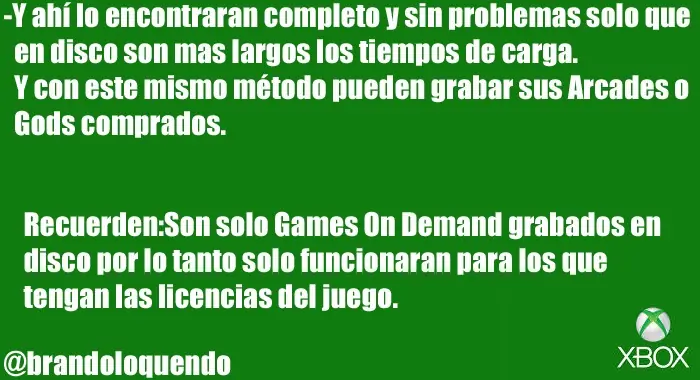 Tutorial Graba los Games with gold de 360 en un dvd.