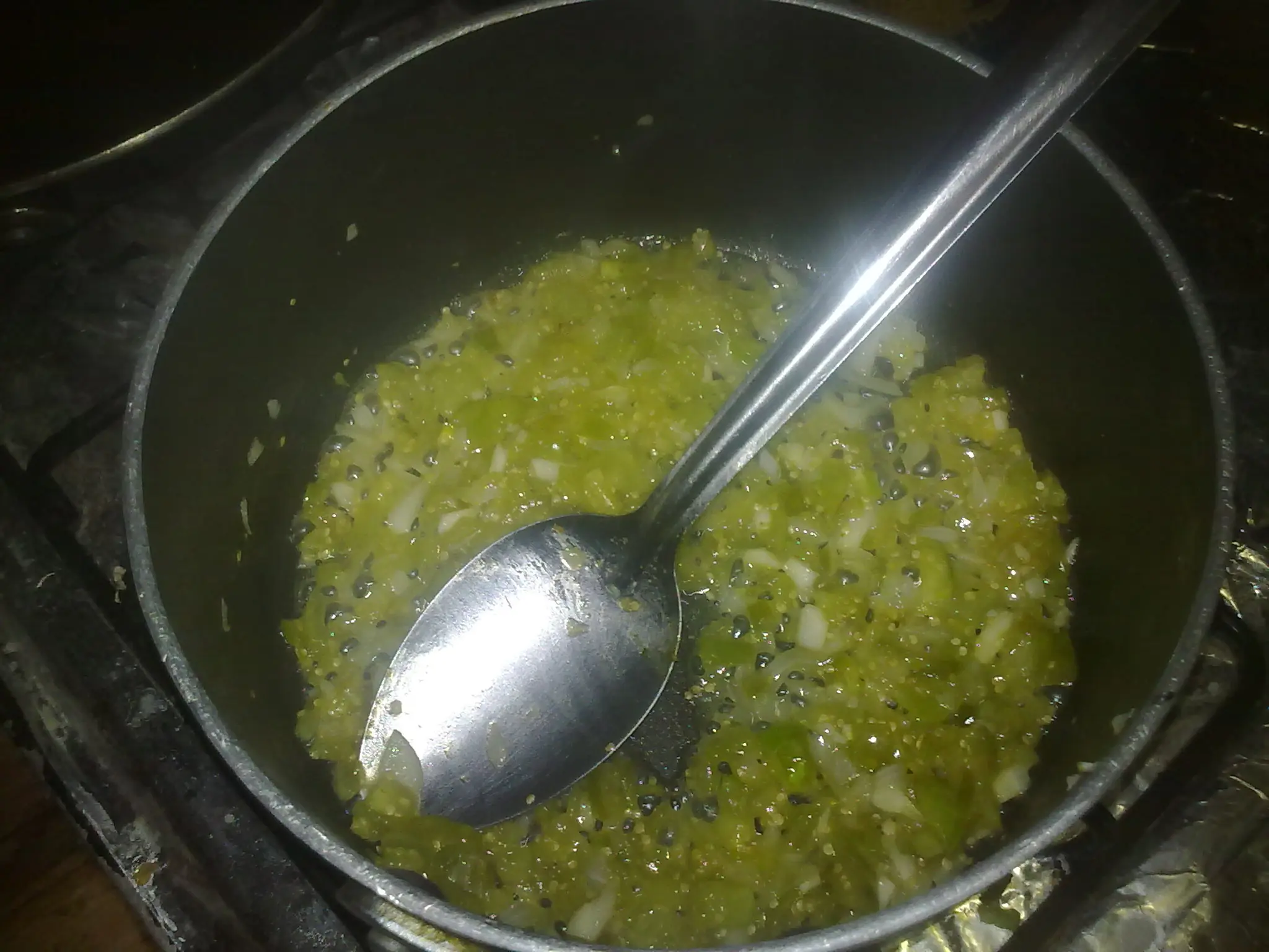 Fideos Seco al tomatillo [Foto Receta]