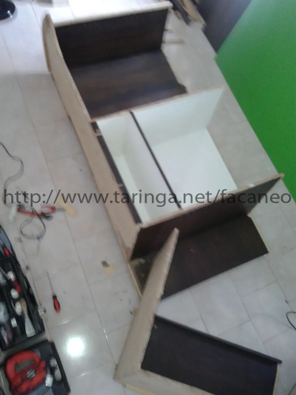 Armé una alacena con un mueble viejo