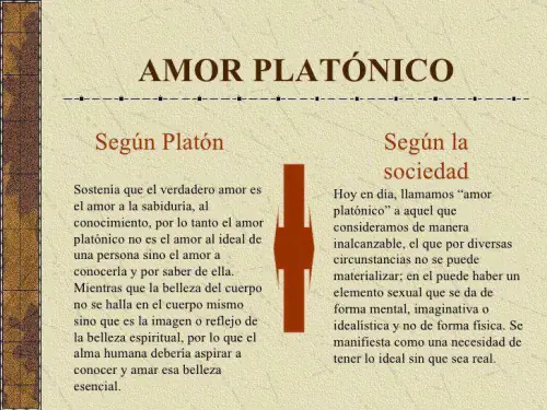 Amor actual vs. amor platónico