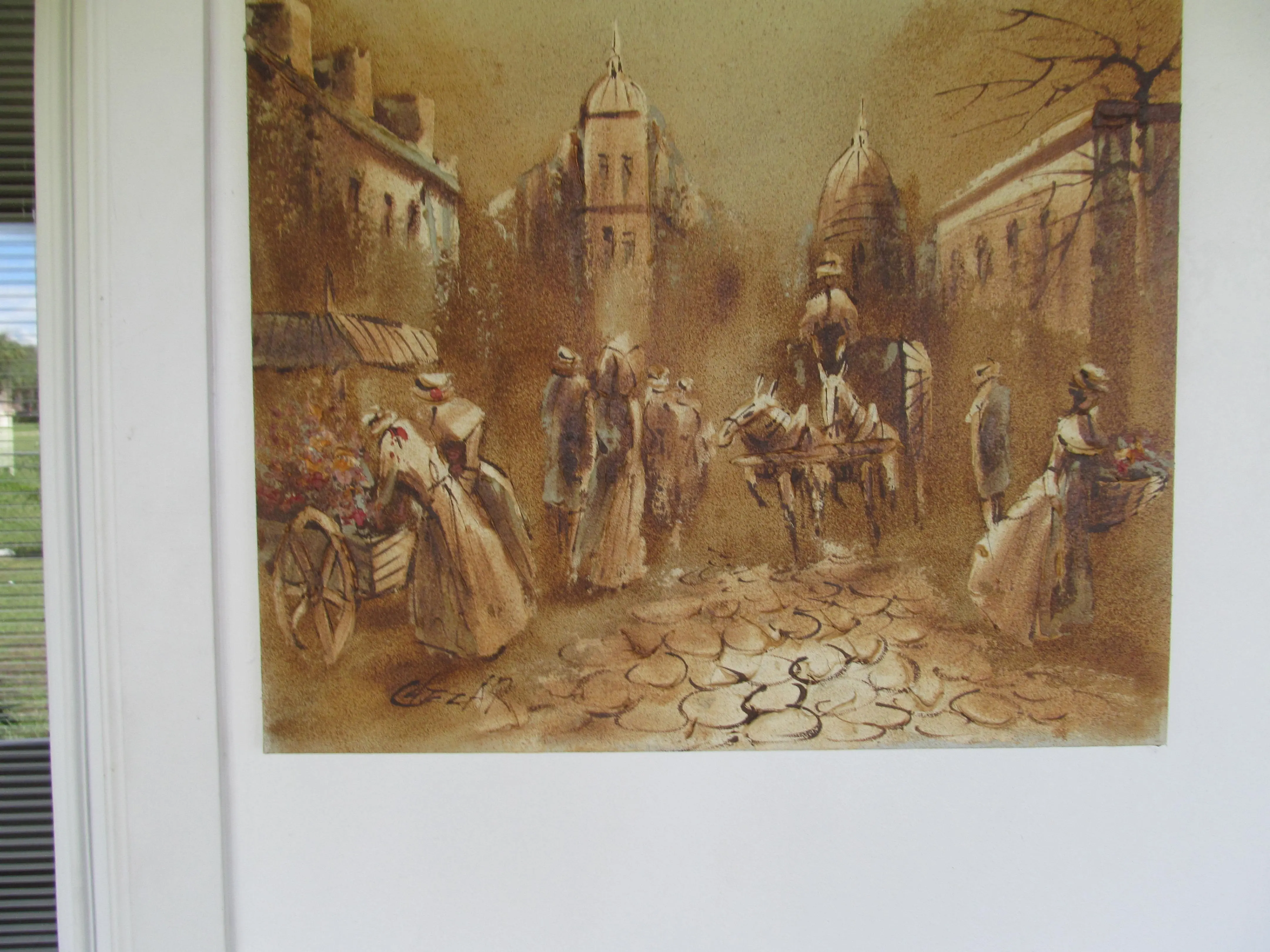 cuadro autetico pintado en lienzo, firmados, con bonitas..