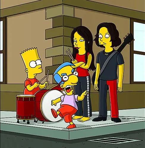 white stripes los simpsons