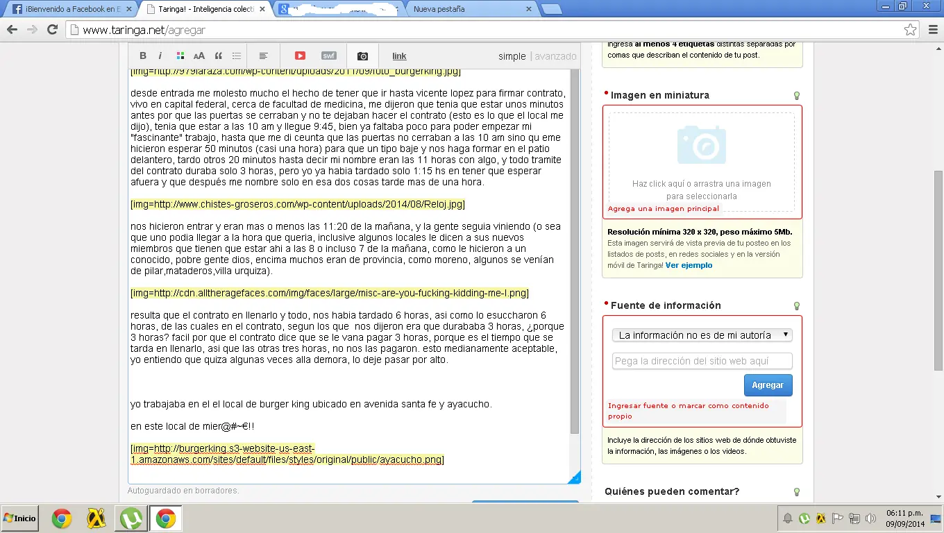 Me hice echar del burker king y te lo muestro