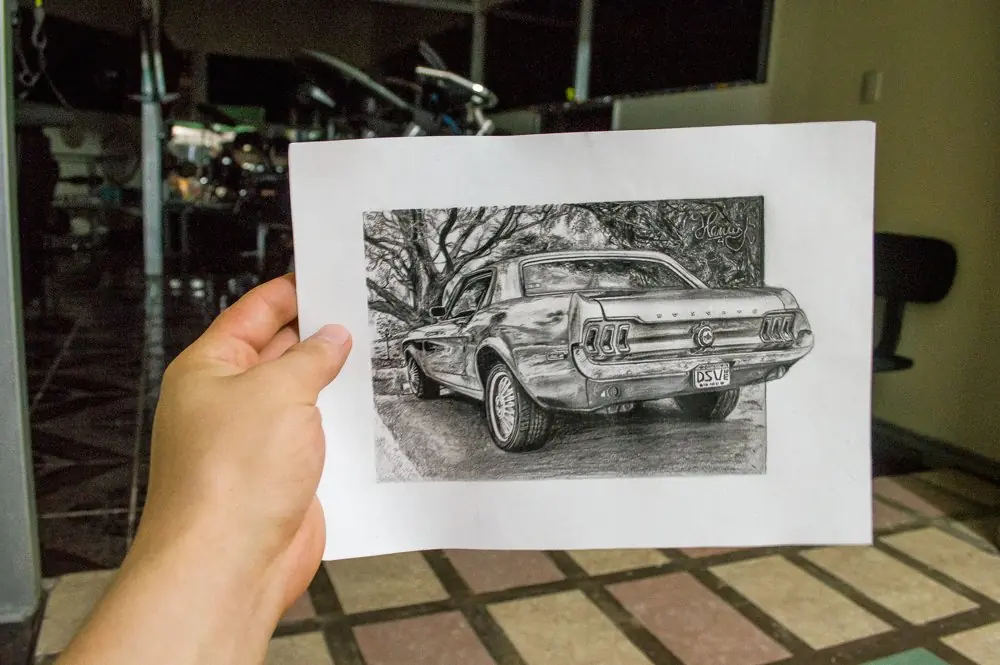 ford mustang dibujo