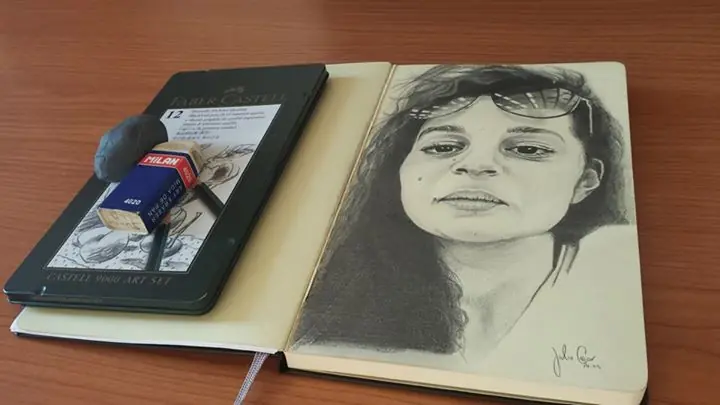 Dibujo Propio: Retrato chica de Instagram