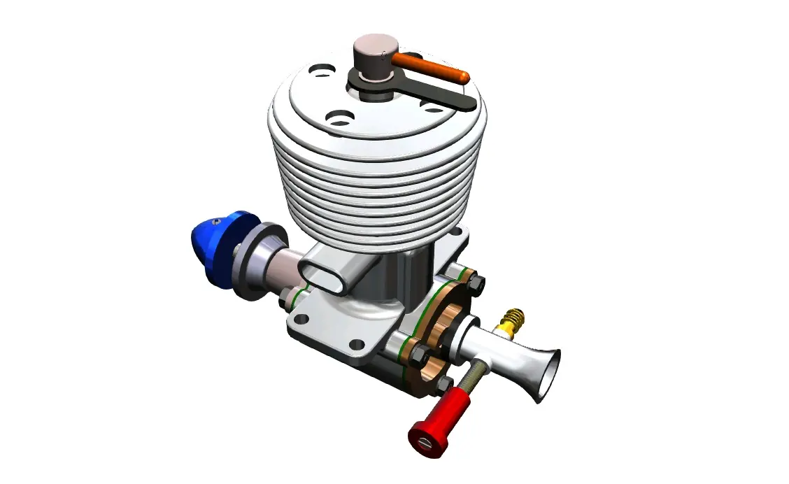 Motor para aeromodelismo (Diseño+Animación 3D+Render)