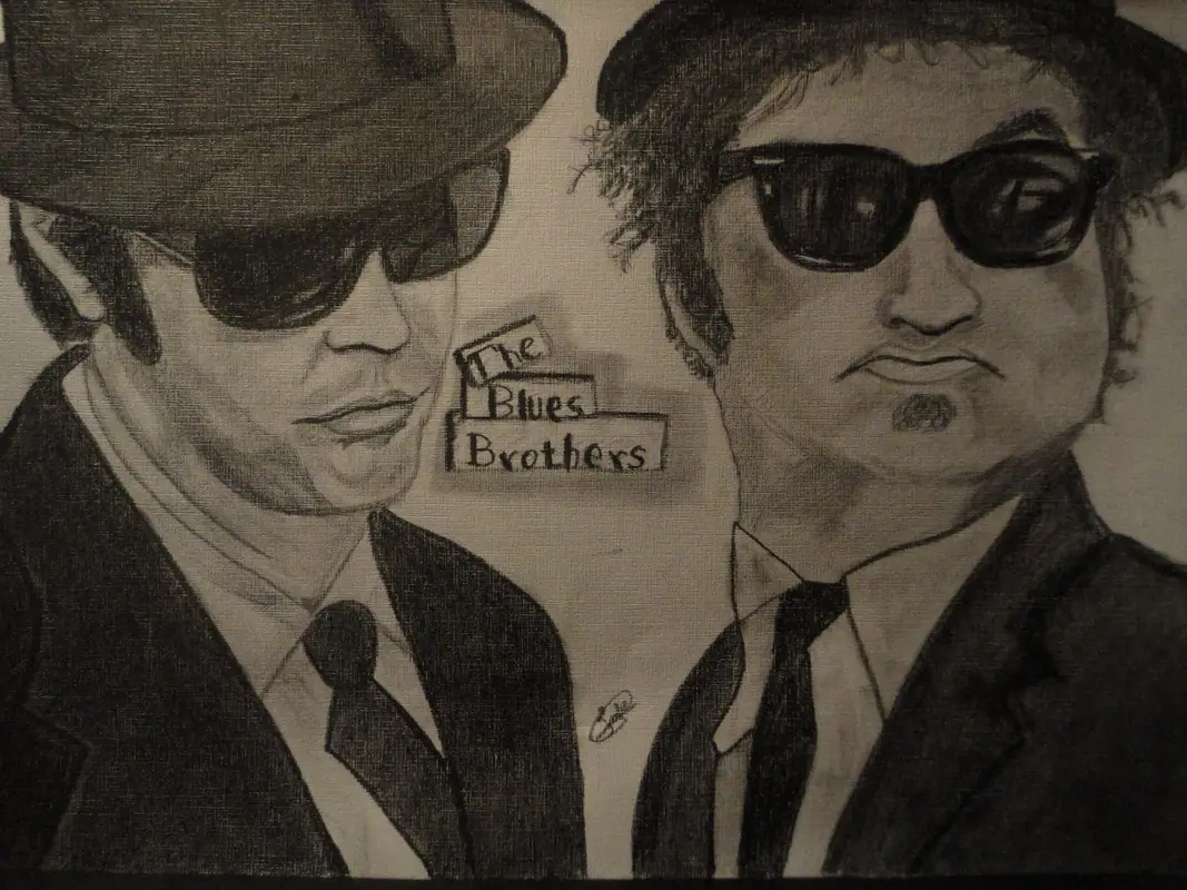 Dibujando a The Blues Brothers
