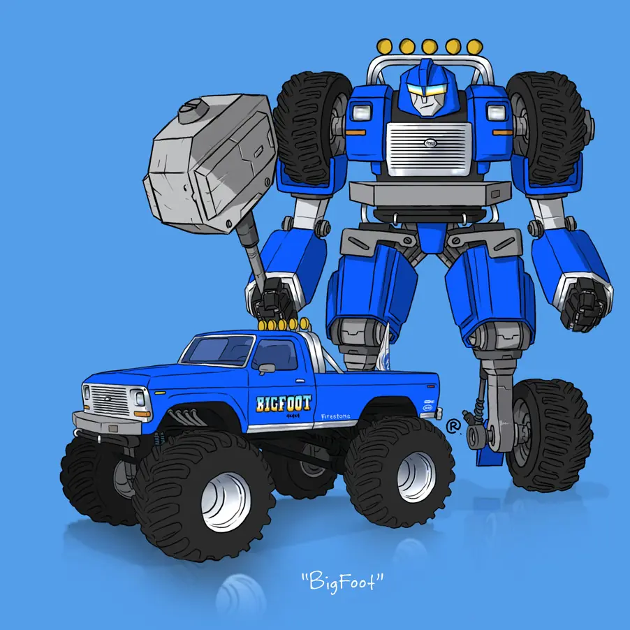 Autos famosos del cine y la tv convertidos en Transformers.