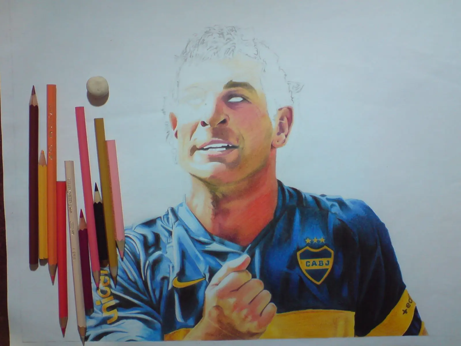 Asi dibuje a Martin "El Titan" Palermo