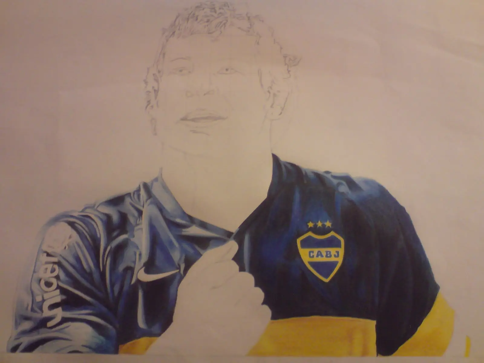 Asi dibuje a Martin "El Titan" Palermo