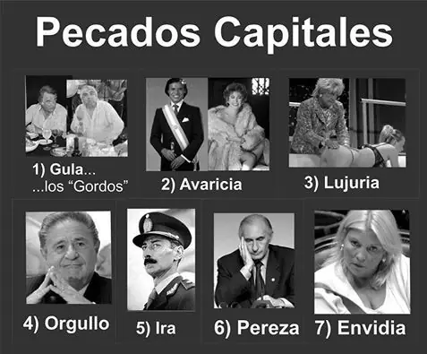 Políticos Pecados Capitales: morite de risa, que no mata.