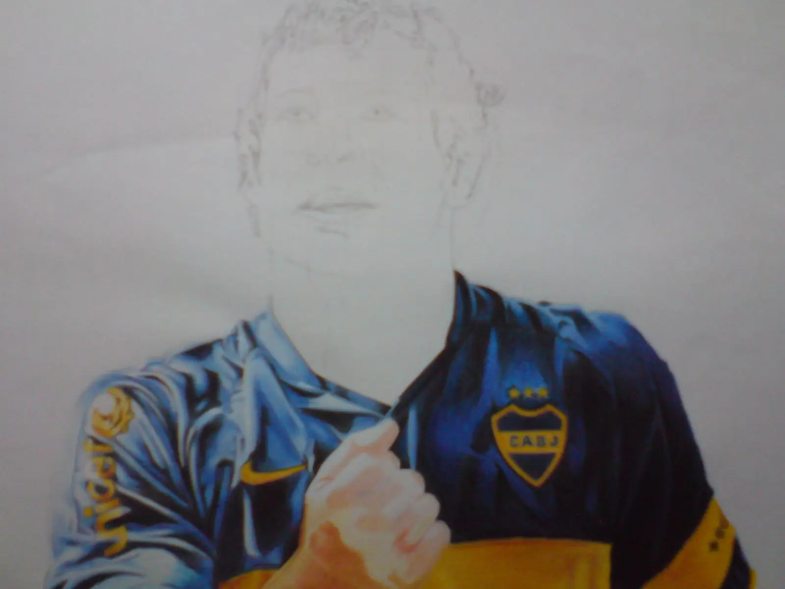 Asi dibuje a Martin "El Titan" Palermo