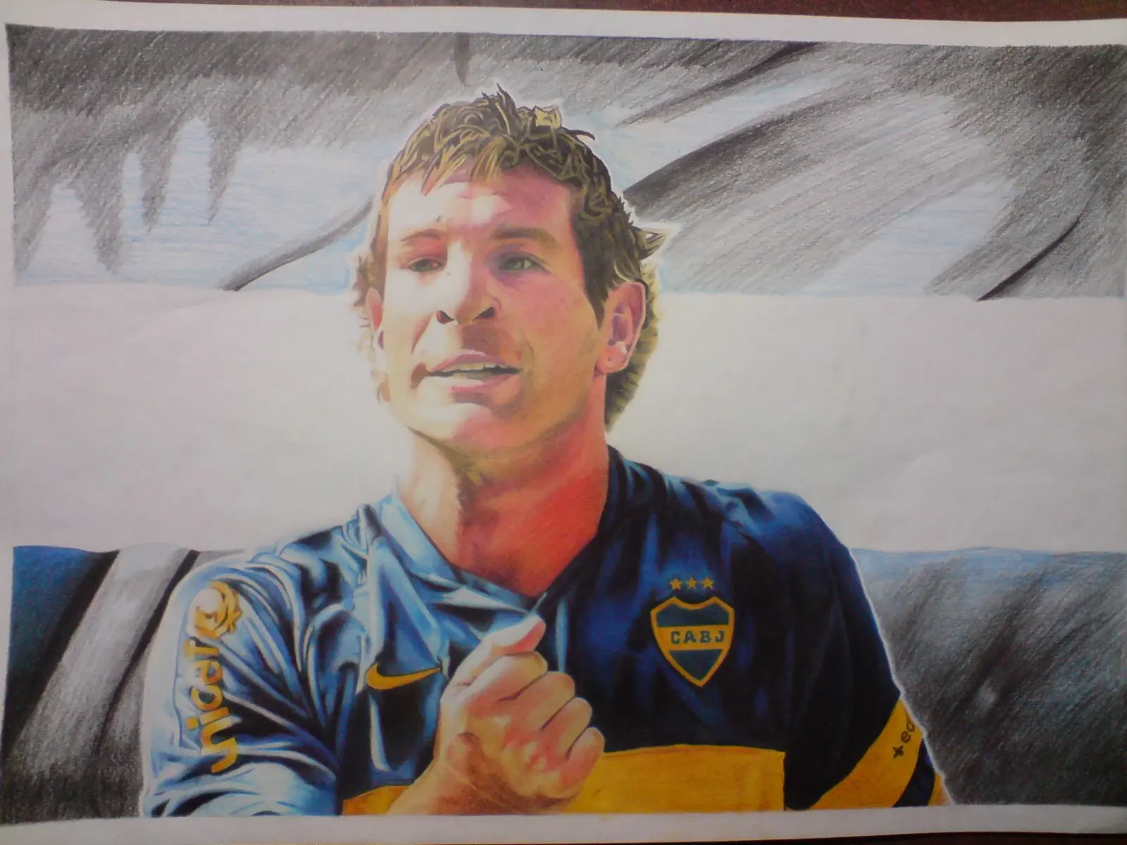 Asi dibuje a Martin "El Titan" Palermo