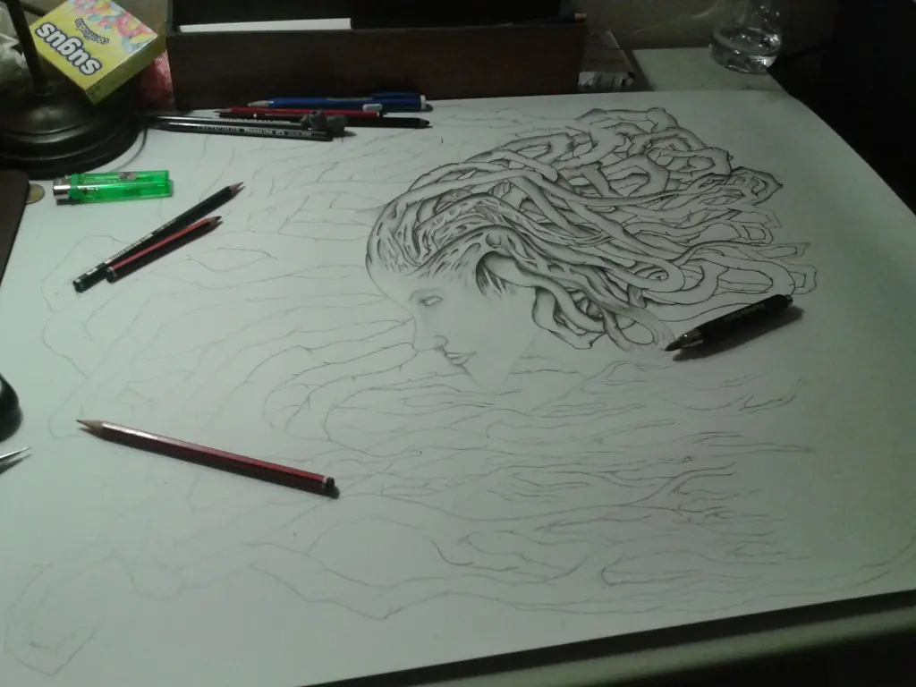 Madre Naturaleza.... Dibujo en Grafito