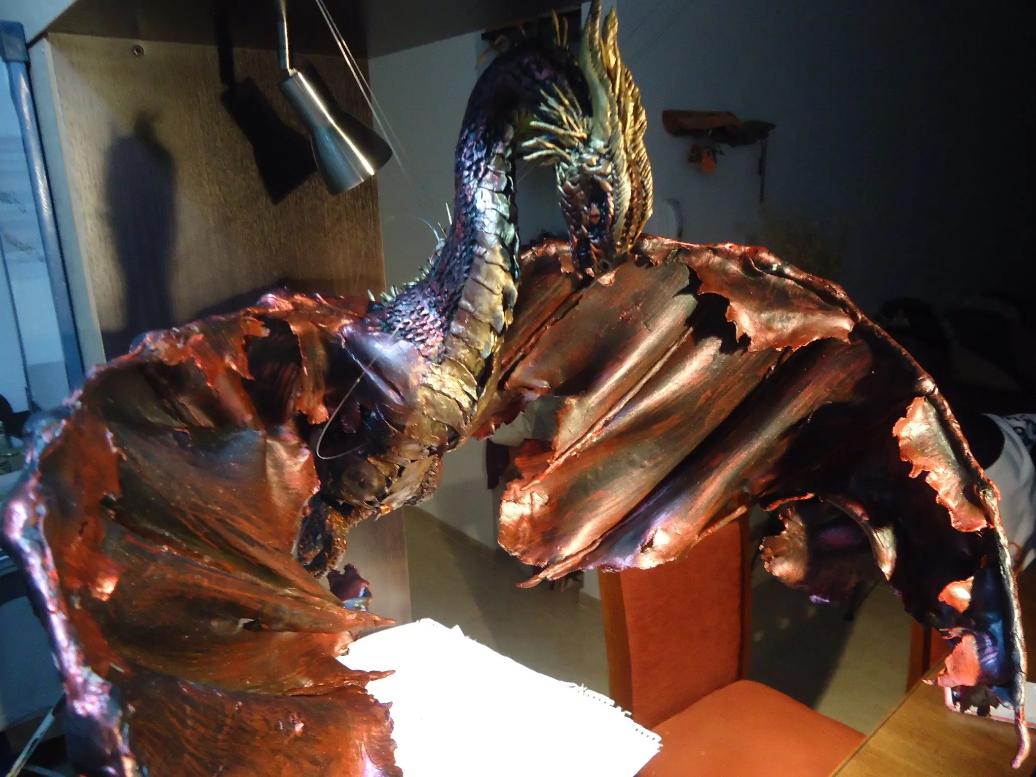 Tengo un dragon colgando del tender!