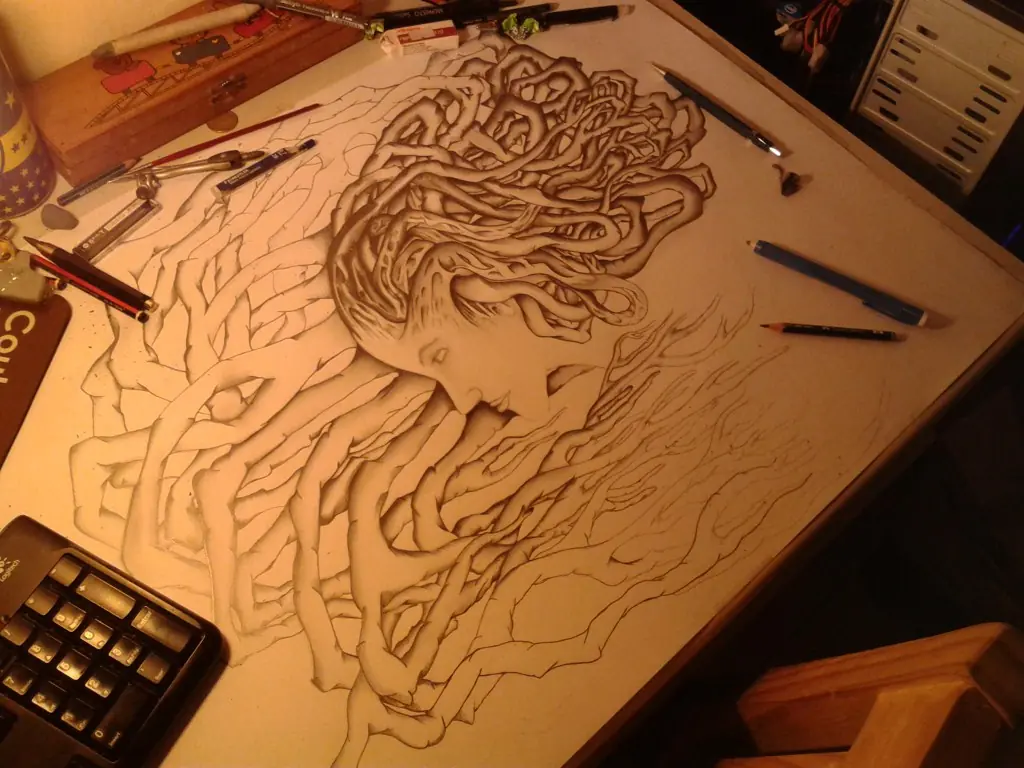 Madre Naturaleza.... Dibujo en Grafito