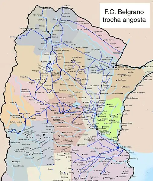 Ferrocarriles: anchos de trocha en Argentina