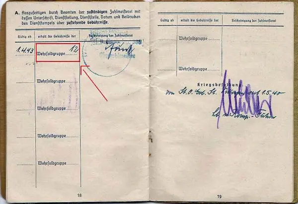 SOLDBÜCH Documento Identificativo del Soldado de la Wehrmac