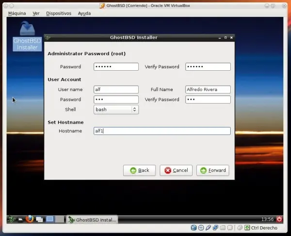 Probando ghostBSD