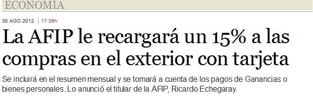 Impuesto nuevo, mas cepo.Transferencia de dinero a los ricos