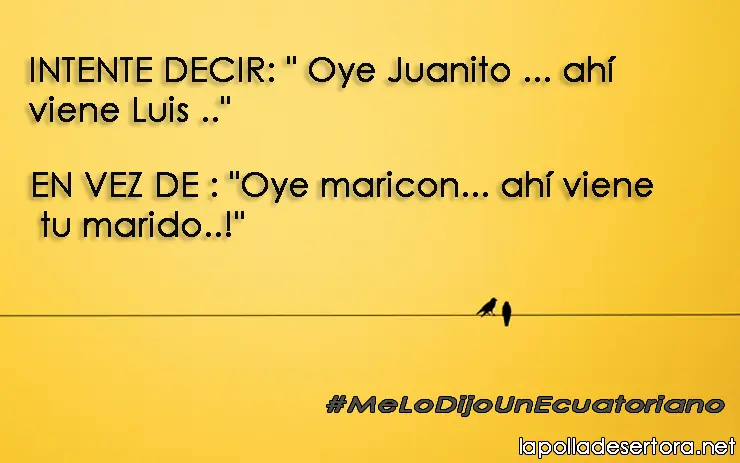 Me lo dijo un ecuatoriano
