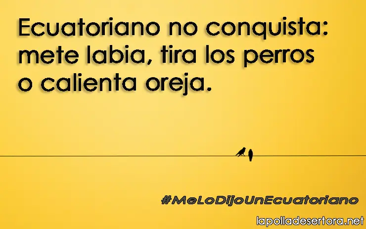 Me lo dijo un ecuatoriano