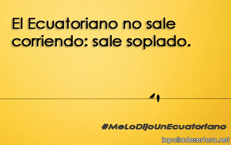 Me lo dijo un ecuatoriano