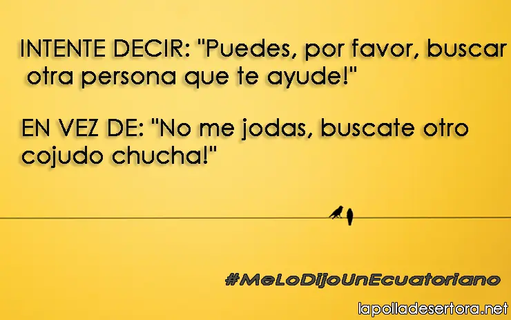 Me lo dijo un ecuatoriano