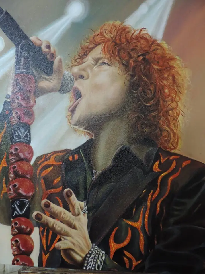 Retrato realista de Enrique Bunbury
