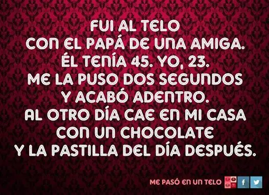 Me pasó en un telo