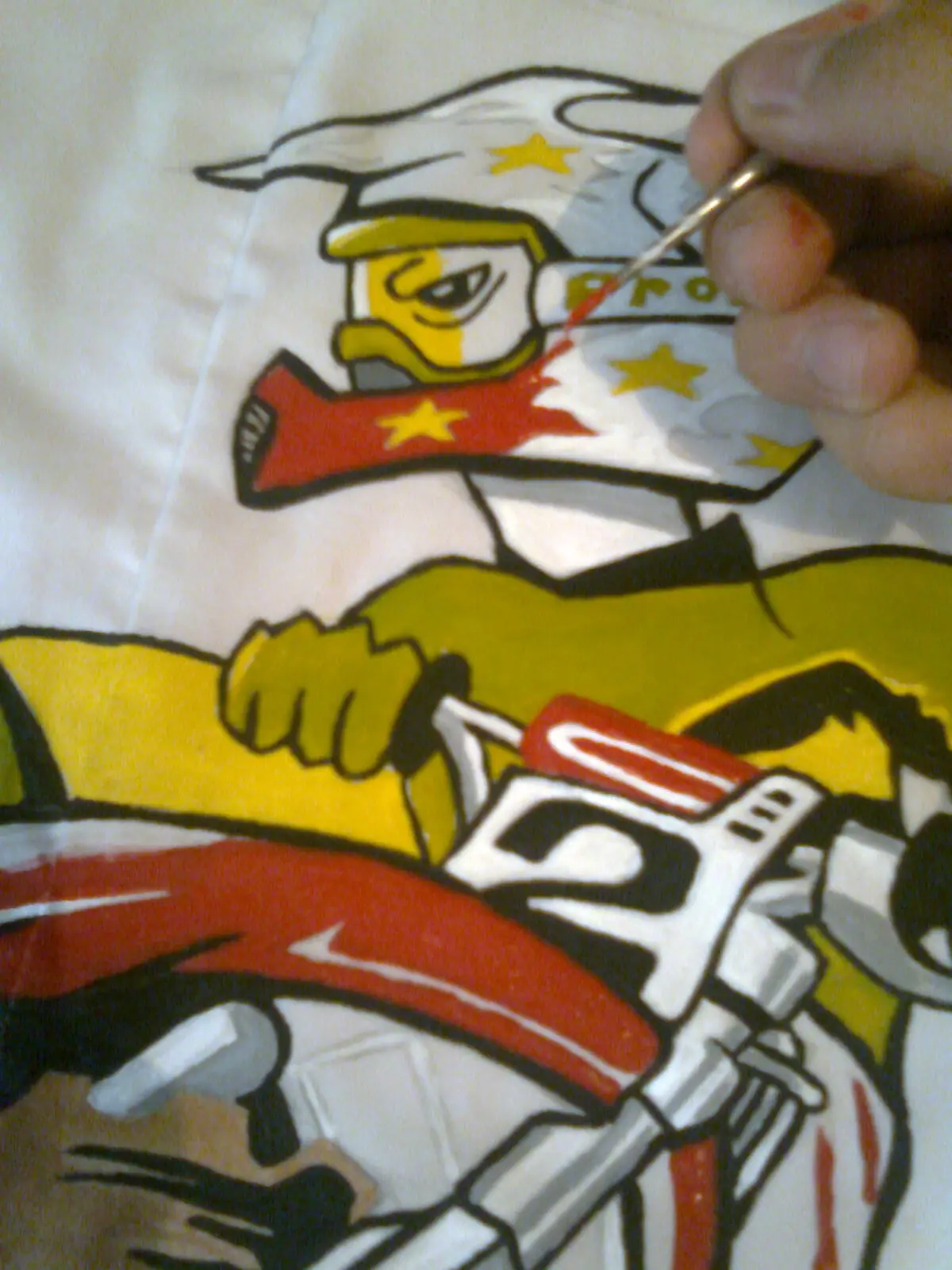 Pinturas: moto y logo de chevrolet, hecho por mí