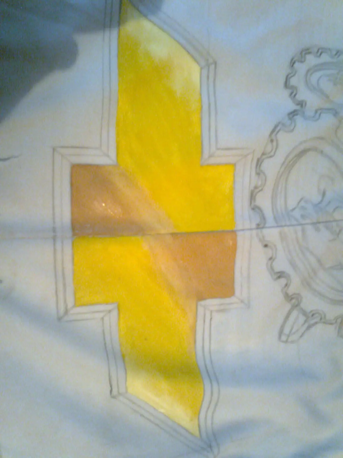 Pinturas: moto y logo de chevrolet, hecho por mí