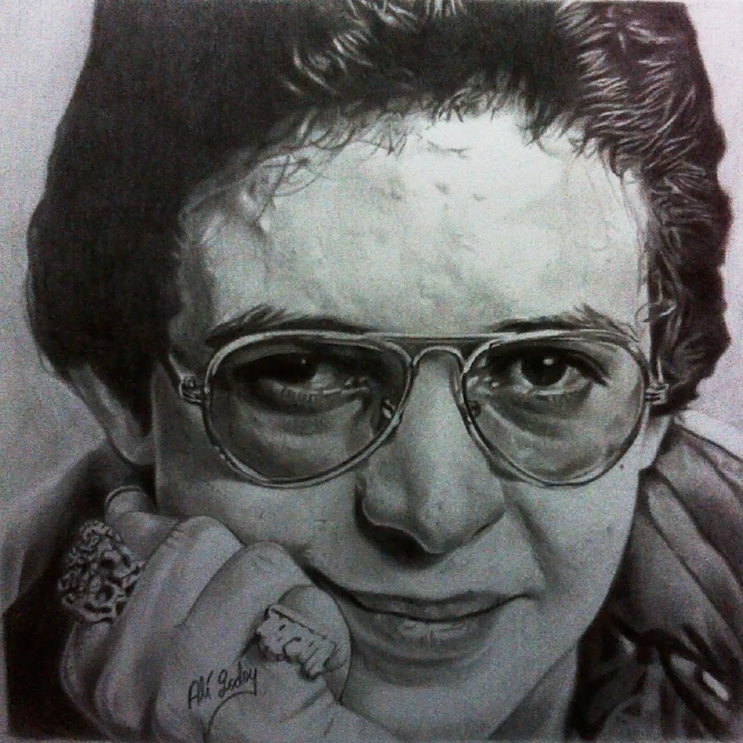 Retrato a lápiz paso a paso. Hector Lavoe.