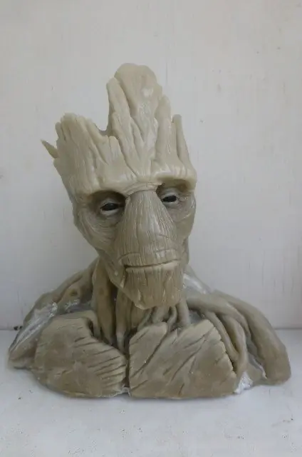Groot escultura (busto) ,proceso del molde.