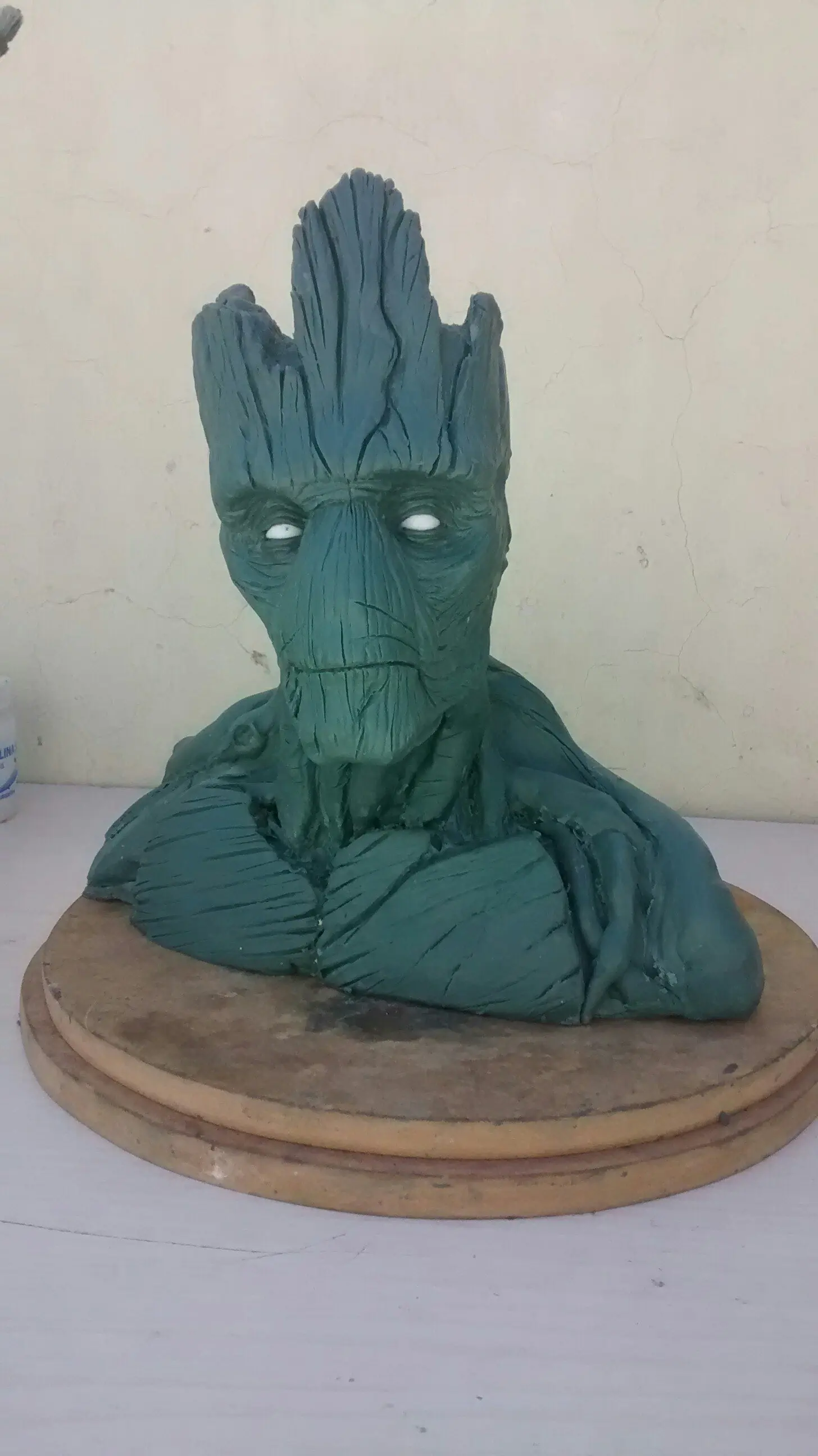 Groot escultura (busto) ,proceso del molde.