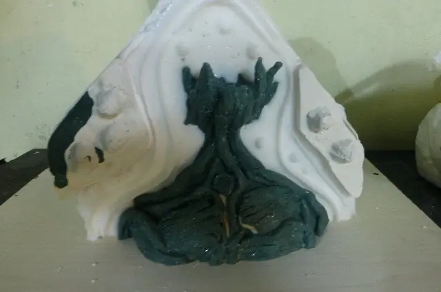Groot escultura (busto) ,proceso del molde.