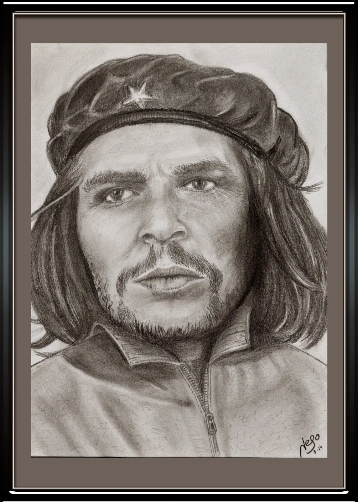 Dibujo realista El CHE dibujo a lápiz