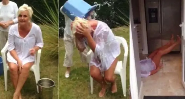 mujer se rompe el cuello