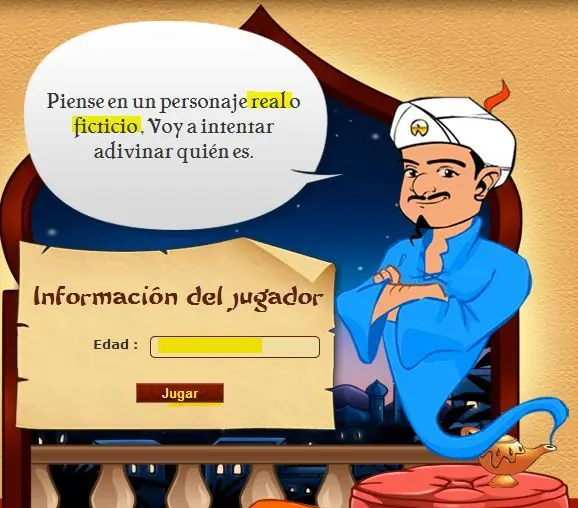 Jugué Akinator y te muestro lo que me pasó