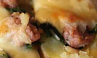 salchichas gratinadas