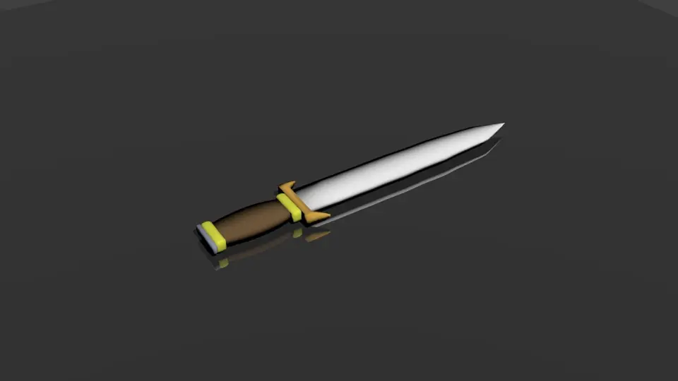 espada 3D hecha en blender