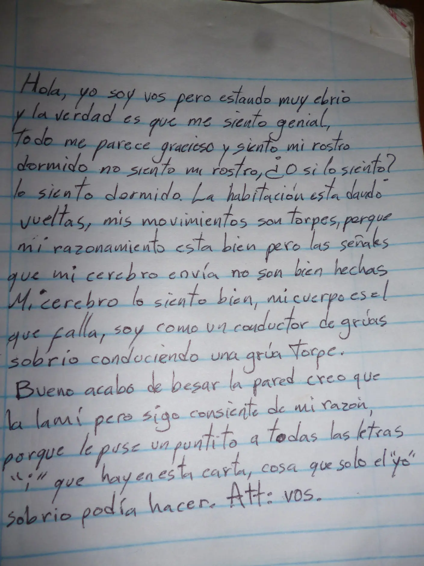 que se siente estar ebrio