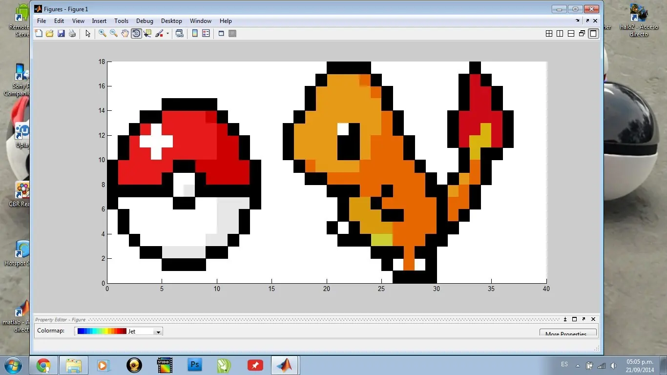 Dibujar en Matlab [Charmander & Pokebola]