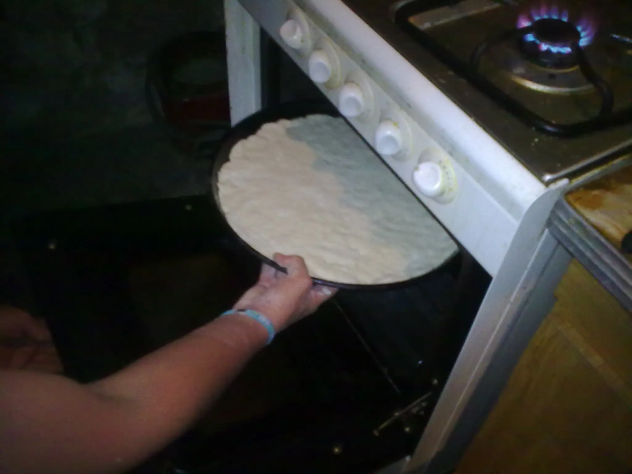 Pizza casera con harina leudante ~ Fotos propias