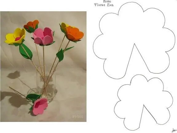 Flores y frutas en tela