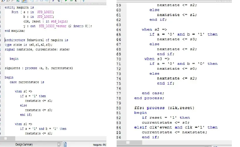 maquina de estado FPGA
