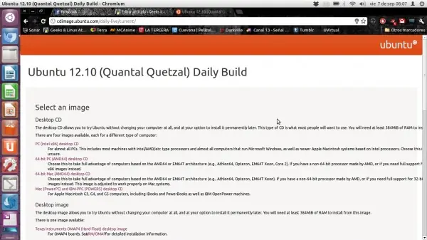Ubuntu Daily Build (Actualizado para Quantal Quetzal)