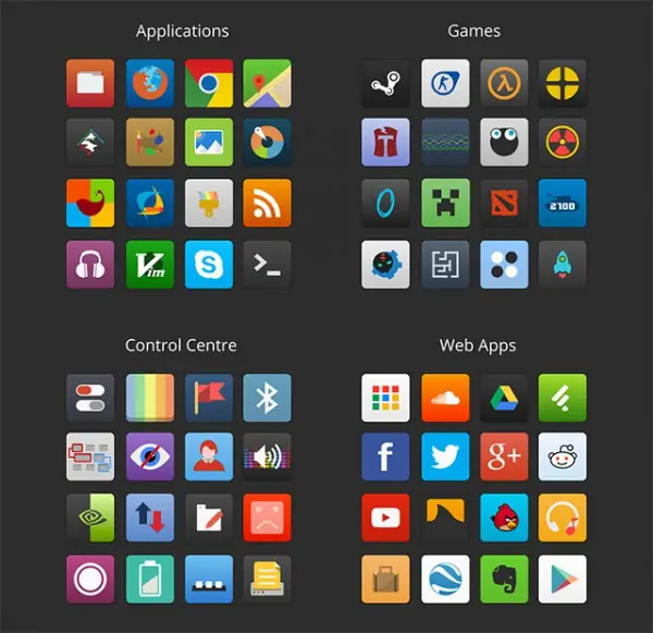 Packs de íconos alternativos para Linux